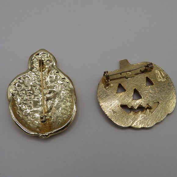 Jack O Lantern Halloween Brooch Pins - Picture 2 of 6